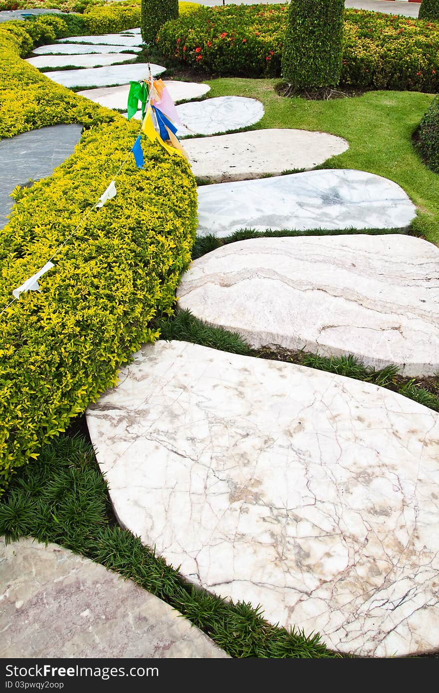 Stone Walkway in the park.