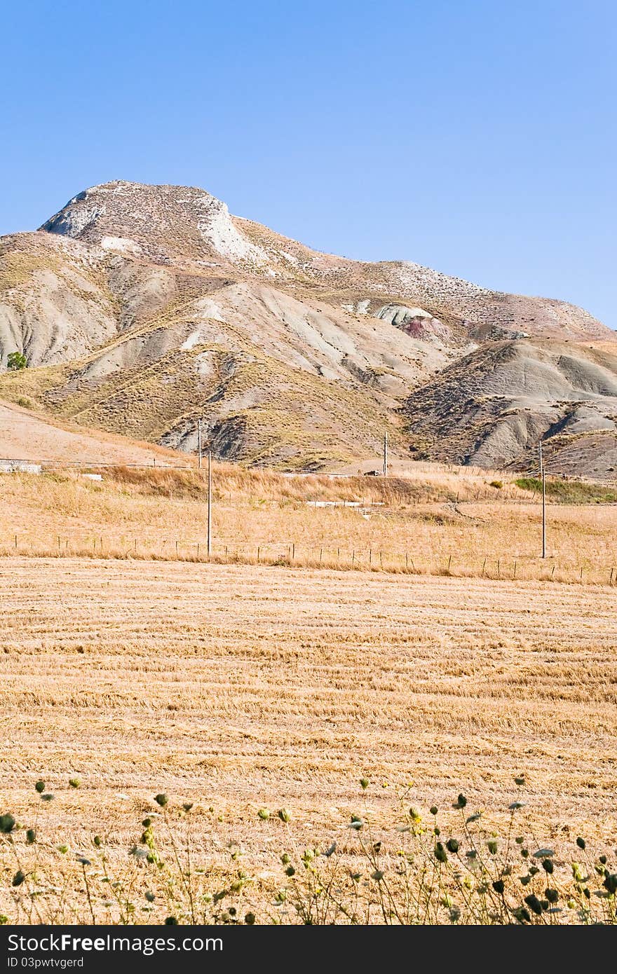 Deserted sicilian landscape