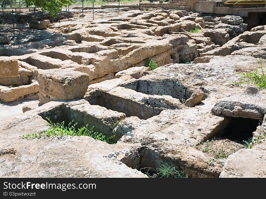 Antique roman Tomb of Terone in Valley of the Temples, Agrigento, Sicily. Antique roman Tomb of Terone in Valley of the Temples, Agrigento, Sicily