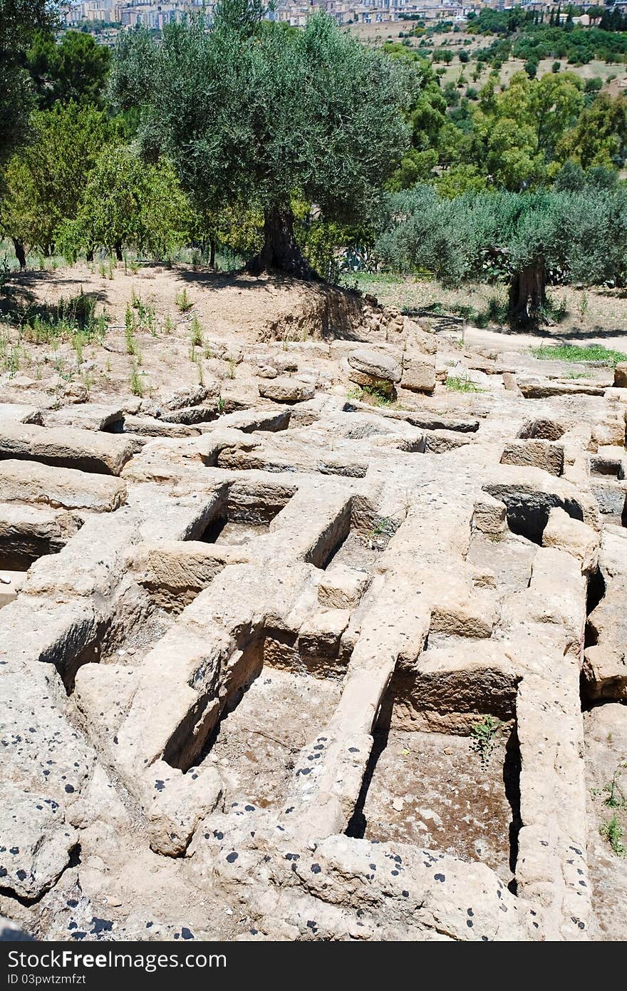 Antique roman Tomb of Terone in Valley of the Temples, Agrigento, Sicily. Antique roman Tomb of Terone in Valley of the Temples, Agrigento, Sicily