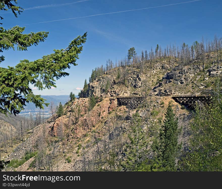 Trestles in Myra Canyon, British Columbia, Canada