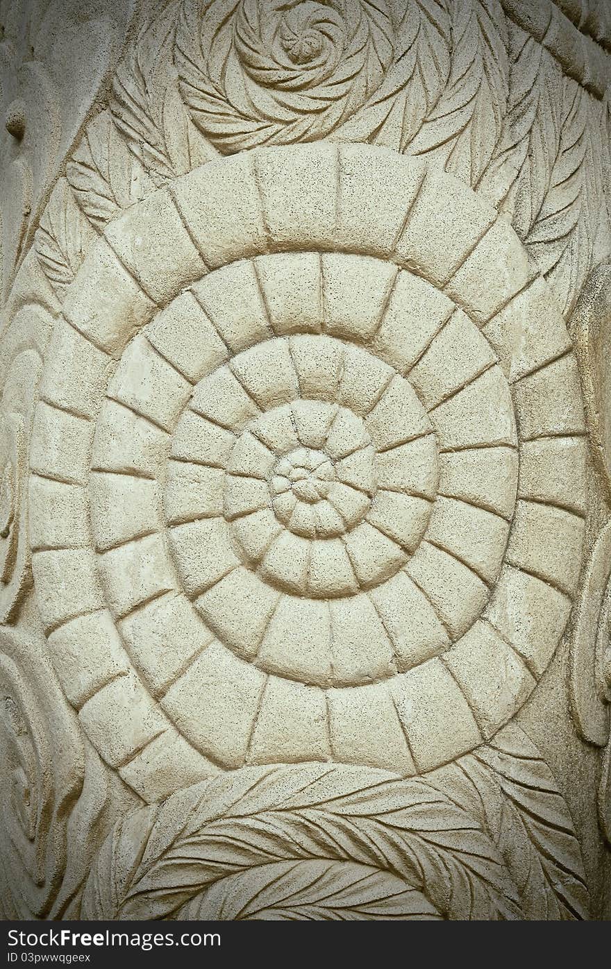 Grunge ancient style stone carving