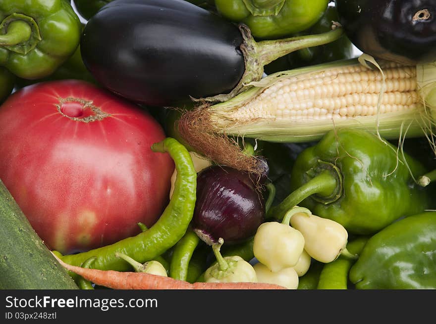 A Group of different  vegetables