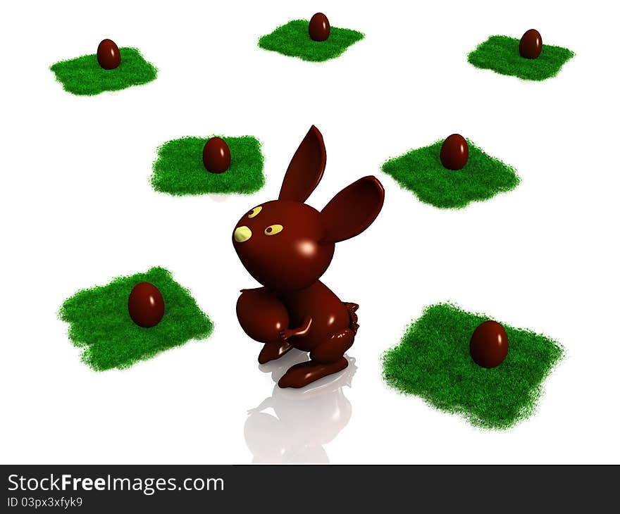 Chocolate Rabbit And Egg