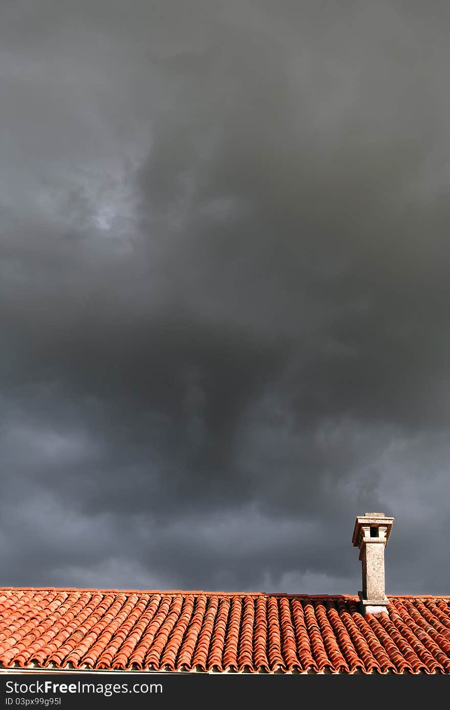 Chimney on the roof