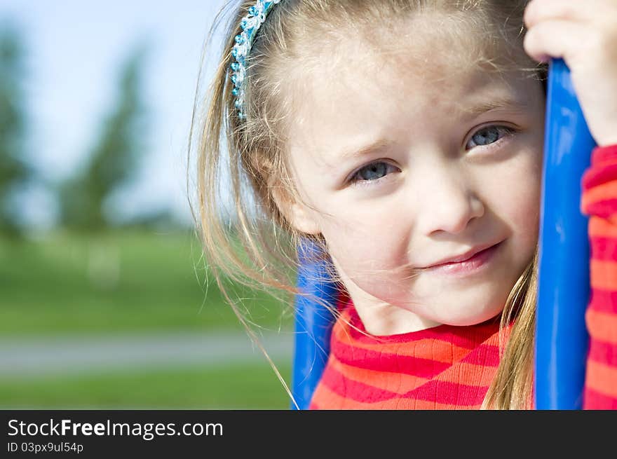 Little girl on the playground