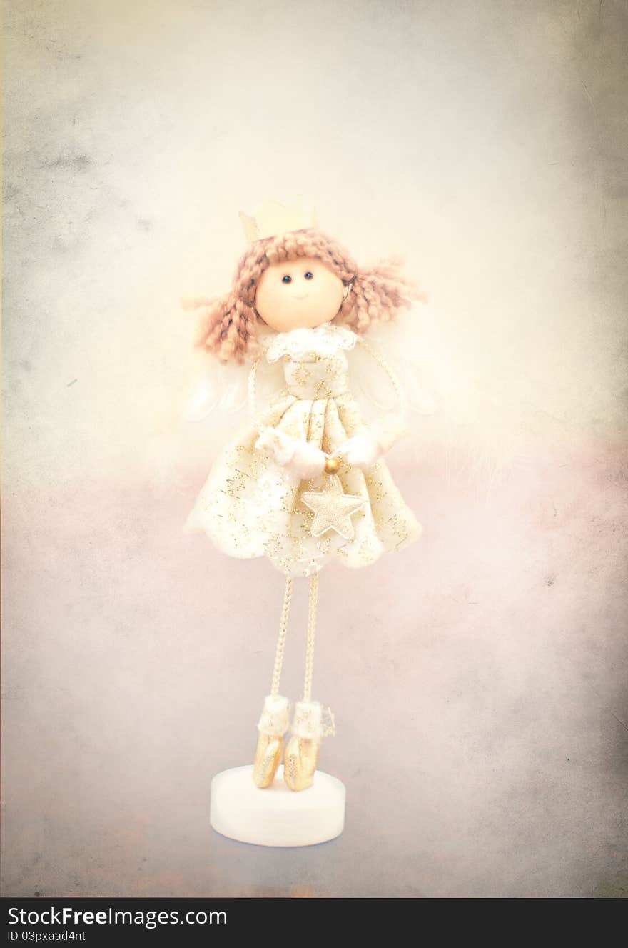 Princess doll - picture in retro style. Princess doll - picture in retro style