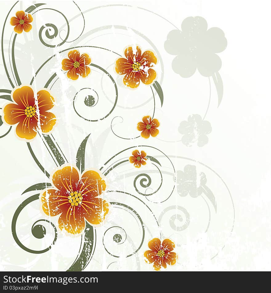 Floral design. Vector illustration