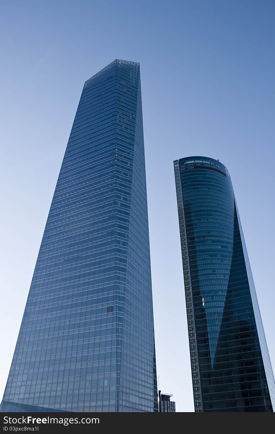 Two Skyscraper At Madrid On CTBA