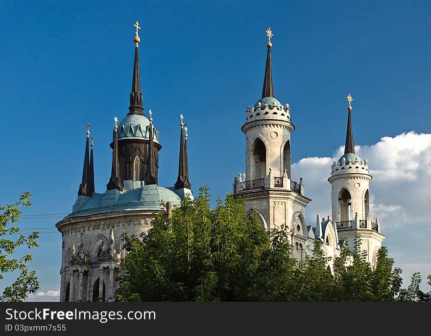 Beautiful church near Moscow, Russia.