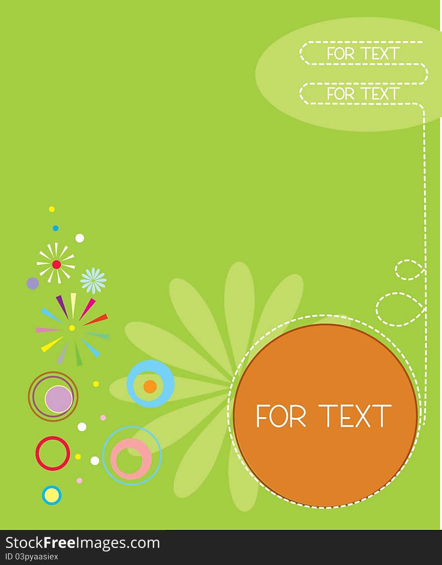 Abstract background with cartoons color elements for text