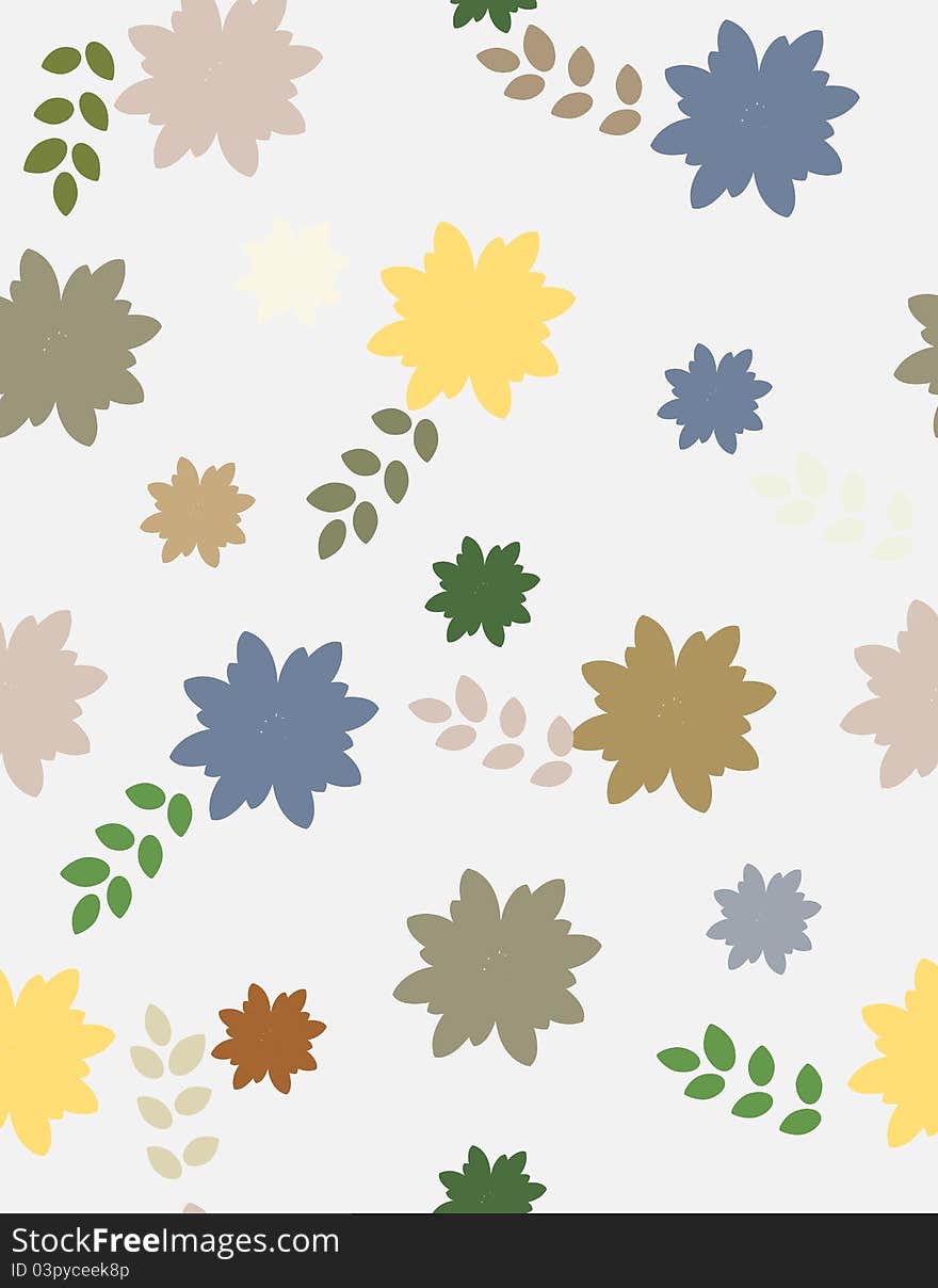 Beautiful pattern floral leaf nature