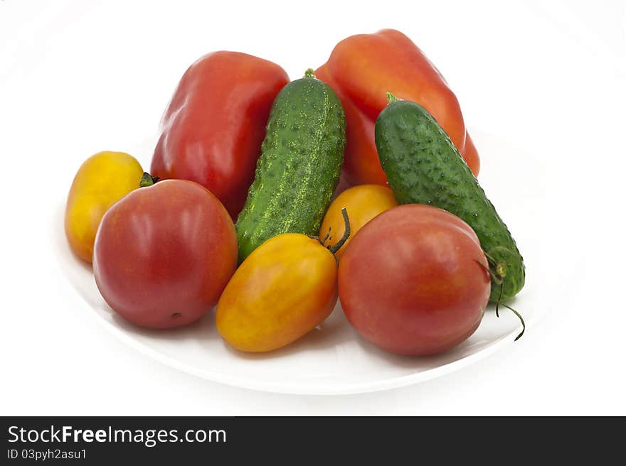 Organic Vegetables on a Dish