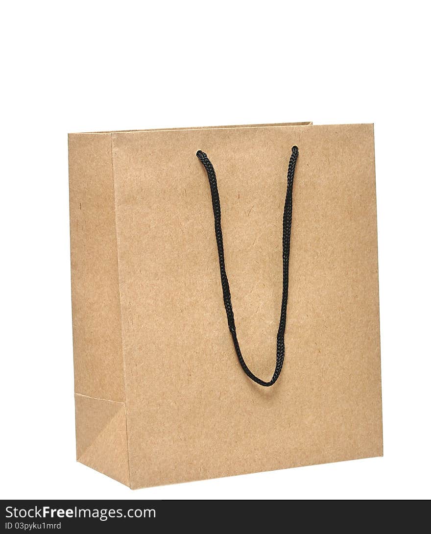 Shopping Bag Made From Brown Recycled Paper