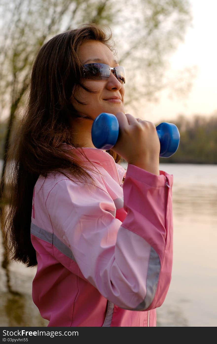 Woman Exercising in the Nature