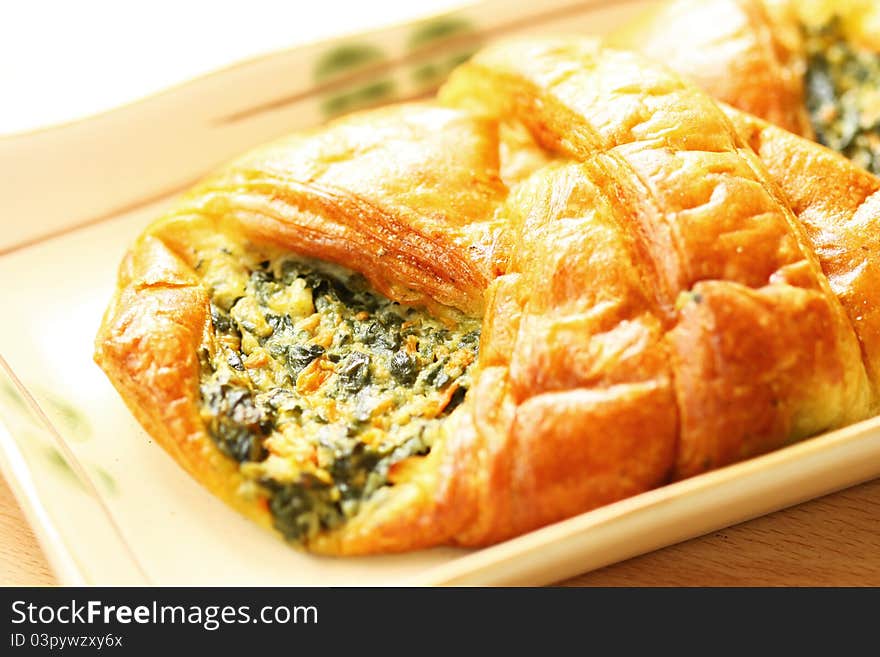 Spinach croissant