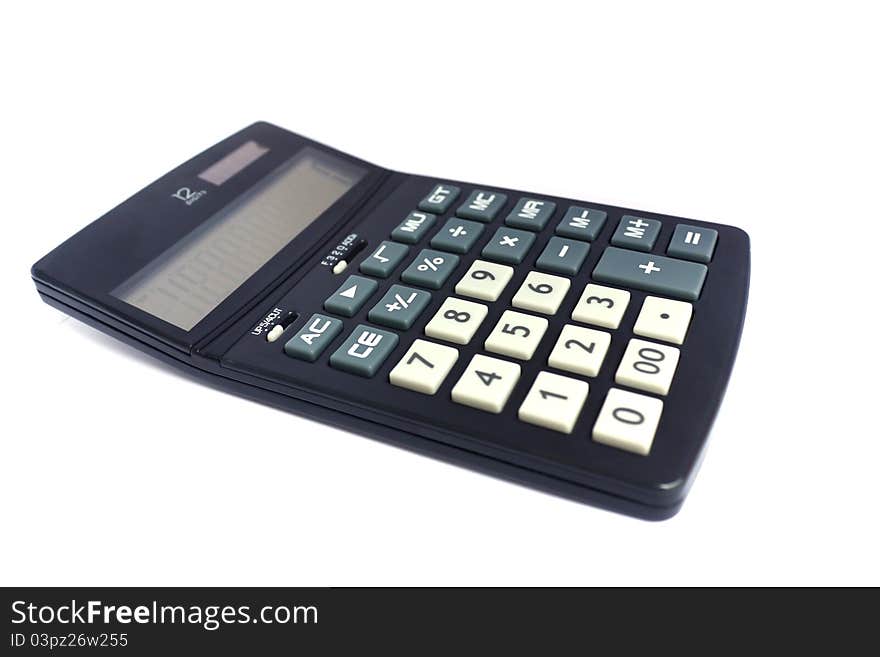 Black calc on white background. Black calc on white background