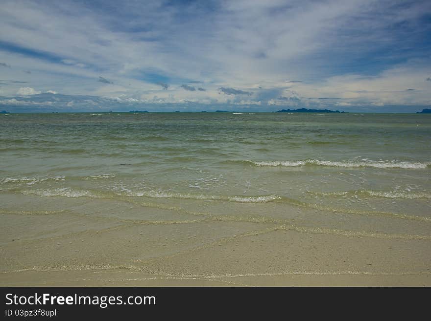 Quiet beach and sea smooth