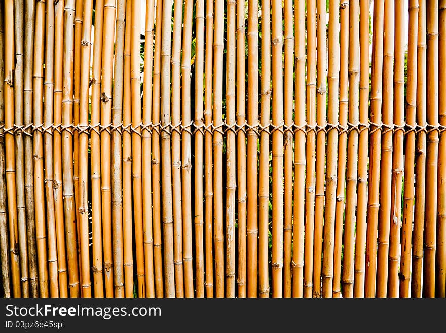 Old bamboo fence using as a background