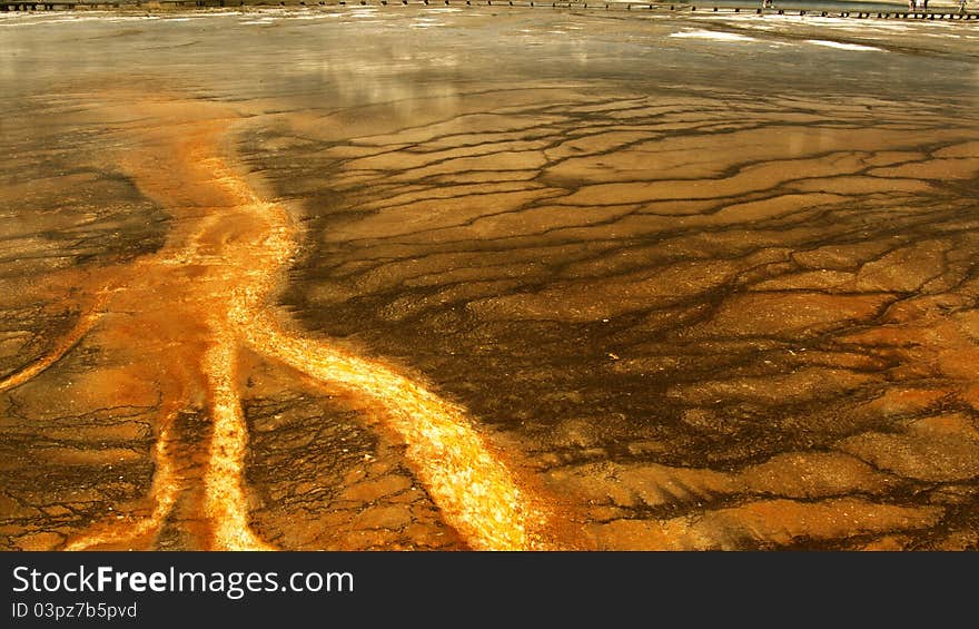 Golden Lava Under Water