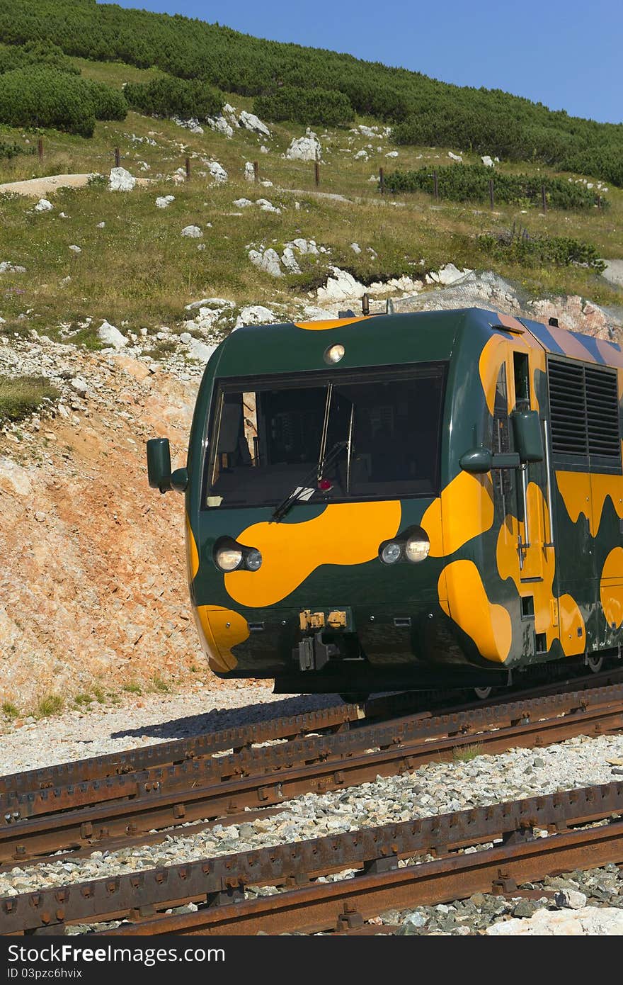 Mountain railway in Schneeberg (Austria, Europe). Mountain railway in Schneeberg (Austria, Europe)