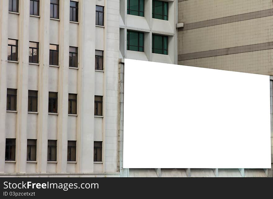 Large Billboard for advertisement use on a modern building. Large Billboard for advertisement use on a modern building