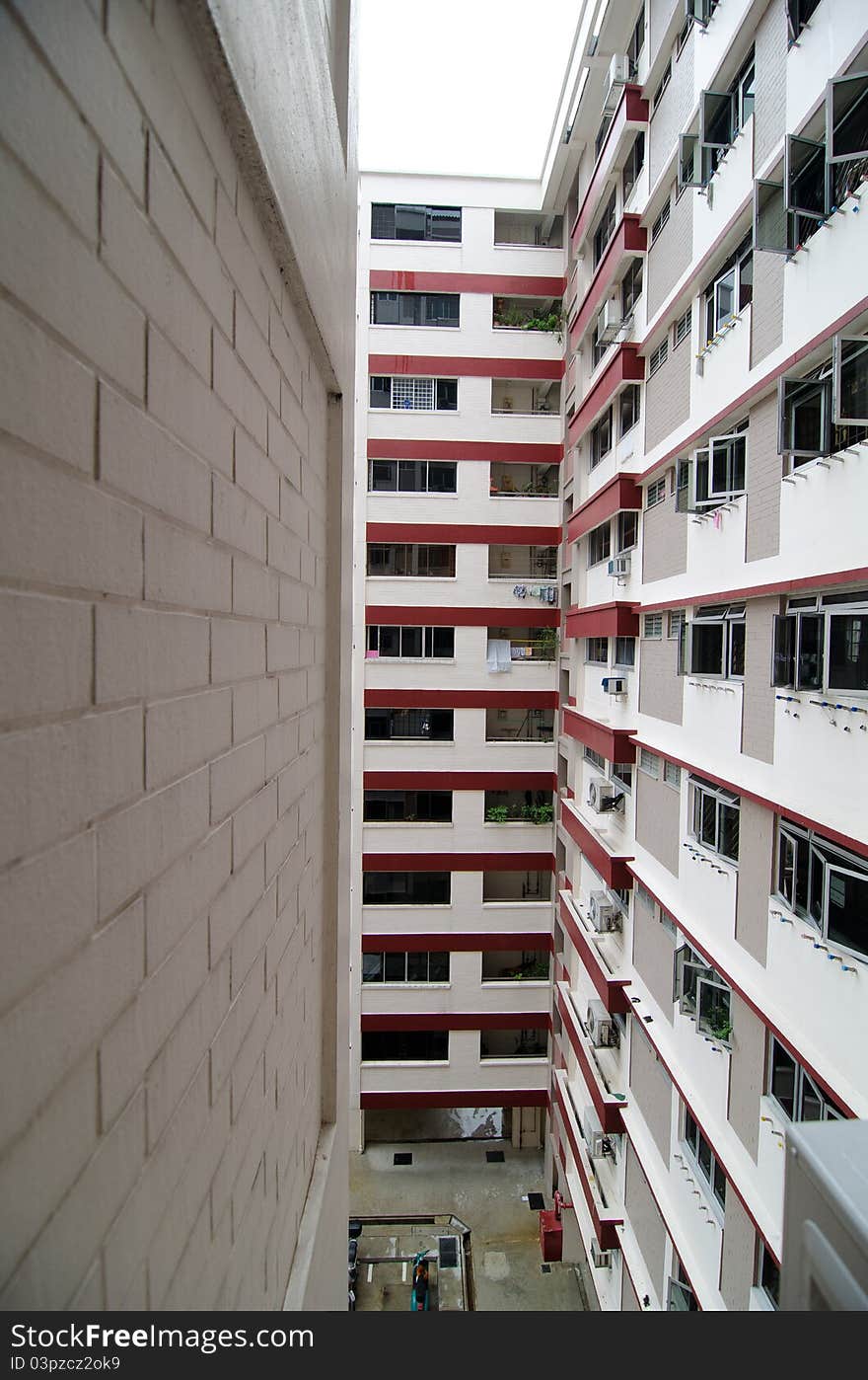 Facade Of A Low Cost Housing Multistorey Building