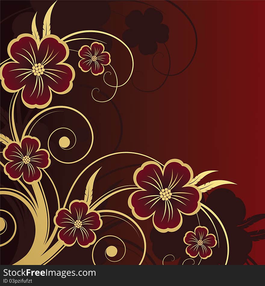 Floral Design. Vector Illustration