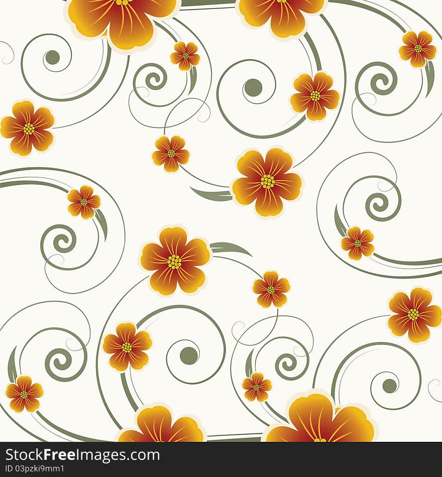 Floral design. Vector illustration