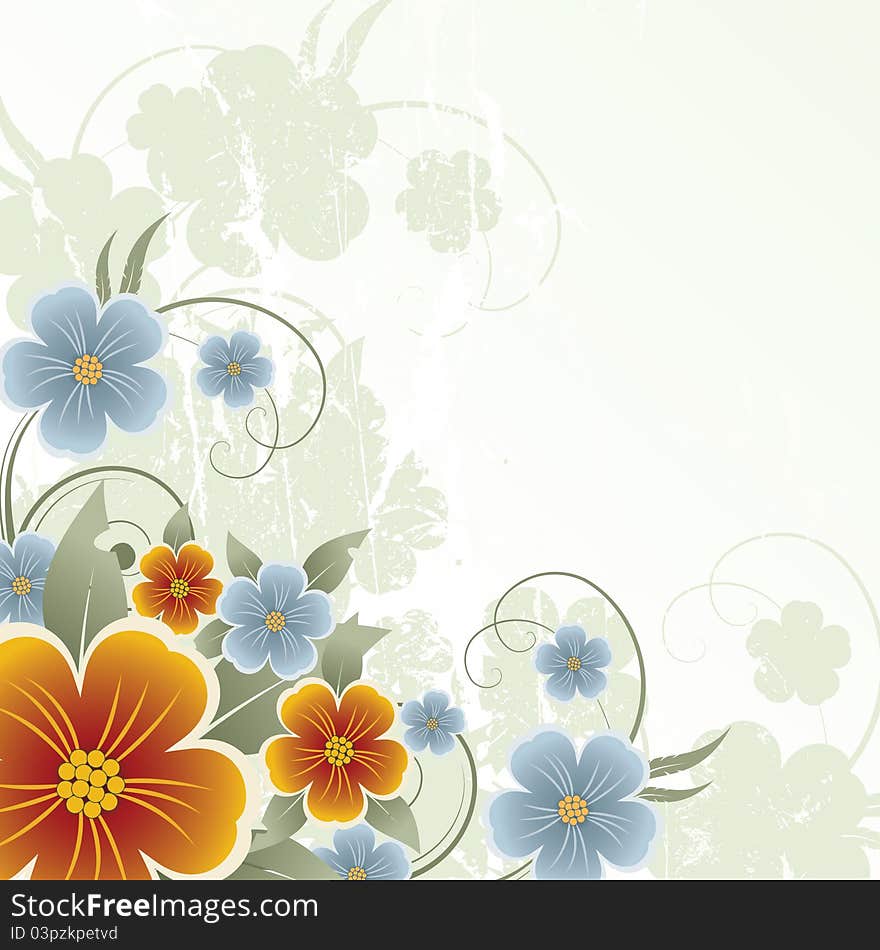 Floral design. Floral illustration. Floral design. Floral illustration