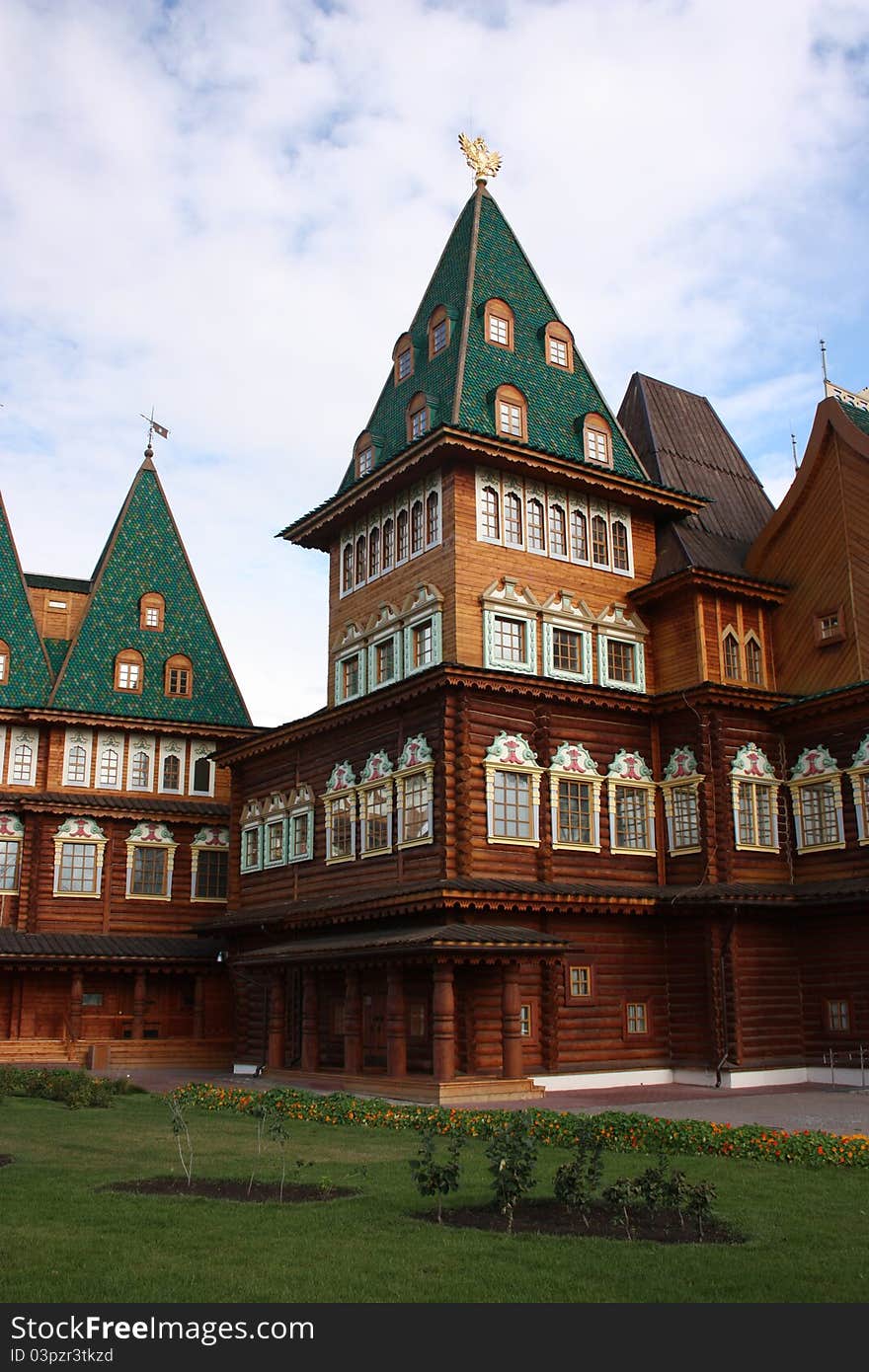 Russia, Moscow. Restored palace of Tsar Alexei Mikhailovich in Kolomenskoe. Russia, Moscow. Restored palace of Tsar Alexei Mikhailovich in Kolomenskoe.