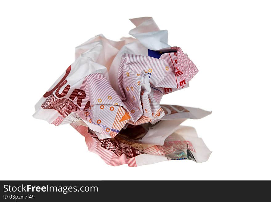 Crumpled money