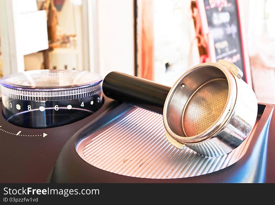 Filter holder on coffee machine,coffee business