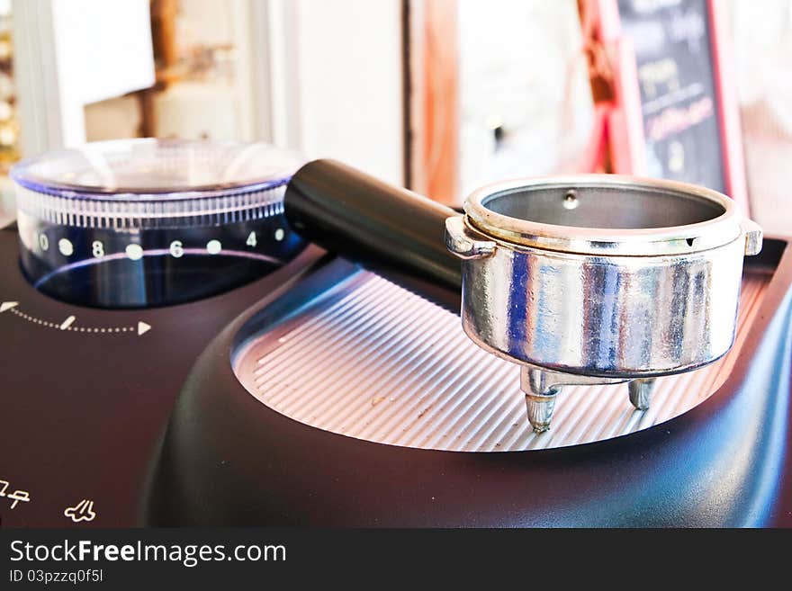 Filter holder on coffee machine,coffee business