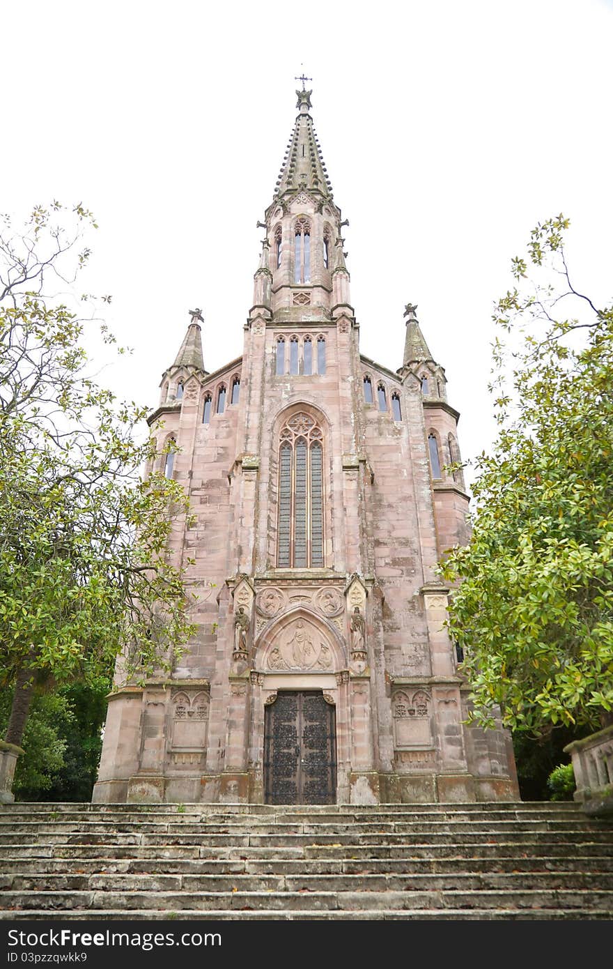 Public church of Sobrellano in Comillas village Cantabria Spain. Public church of Sobrellano in Comillas village Cantabria Spain