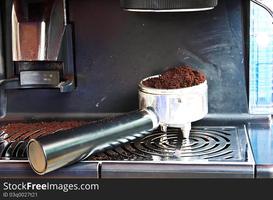 Porta-filter On Powder Coffee