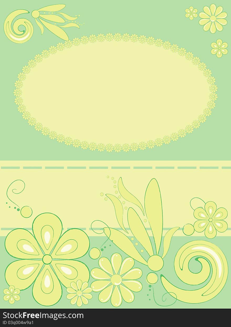 Floral greeting card