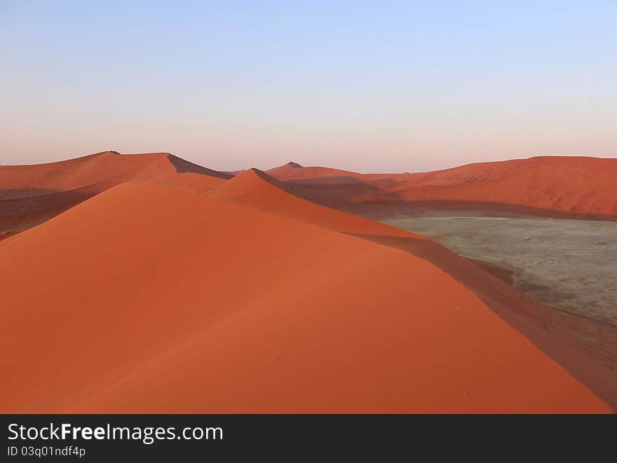 Sossusvlei sand dunes landscape in Nanib desert