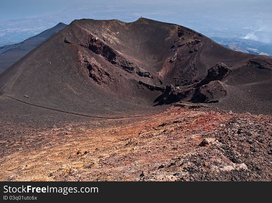 Old inactive craters of Etna, Sicily