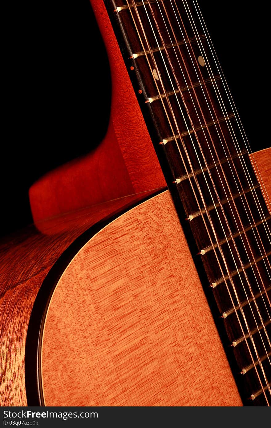 The shape of a guitar