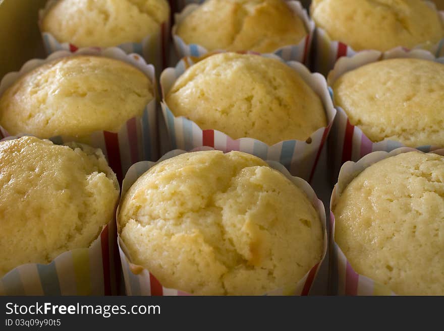 Cup cakes are popular pastry served at children parties.