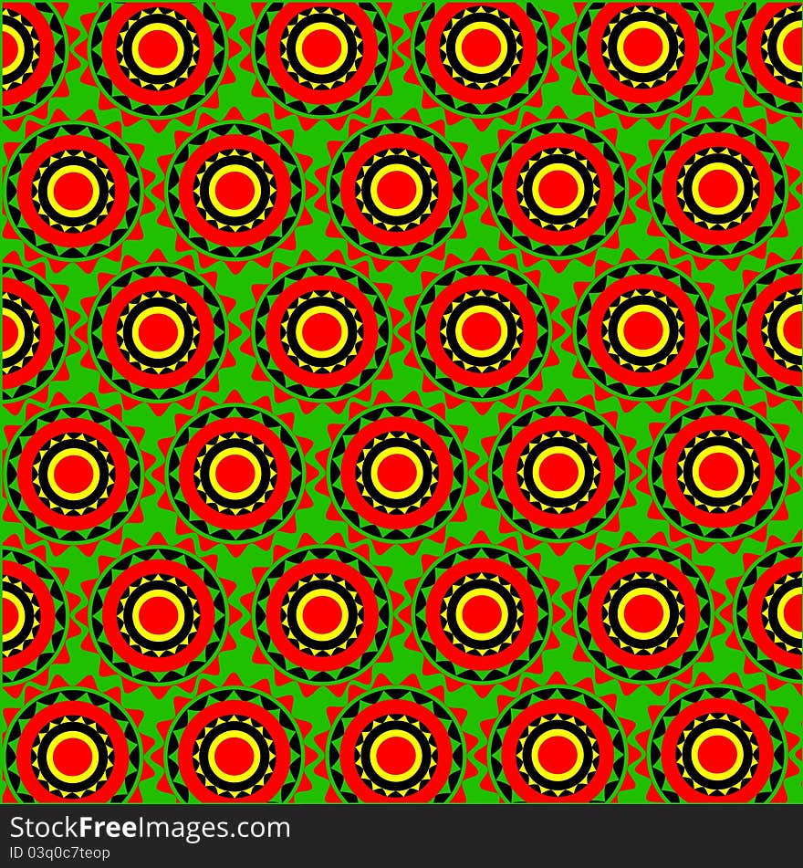 African pattern. Color vector background.