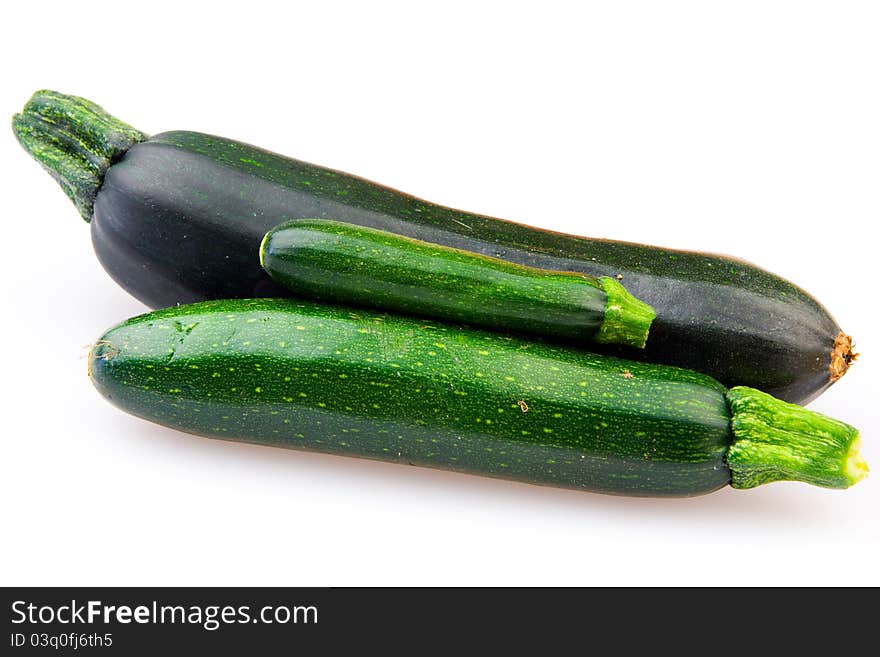 fresh zucchini isolated on white