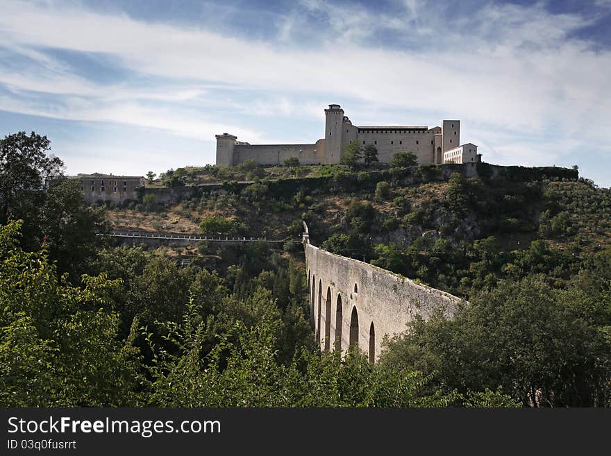 Rocca Albornoziana -The Albornoz Fortress, built by the eponymous Papal legate in the 14th century. Rocca Albornoziana -The Albornoz Fortress, built by the eponymous Papal legate in the 14th century