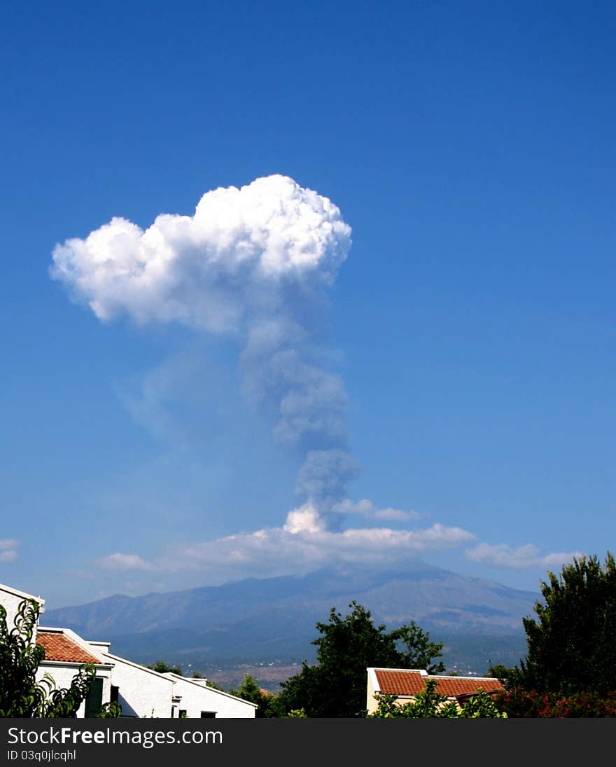 Eruption Of Etna Volcano