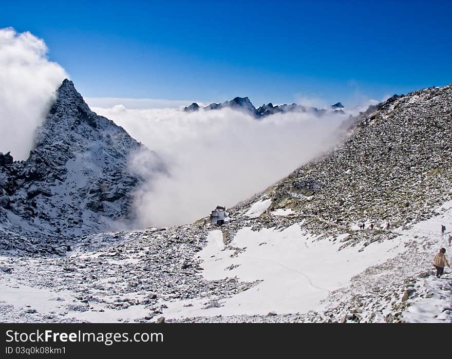 Mountain Hut Under Mount Rysy