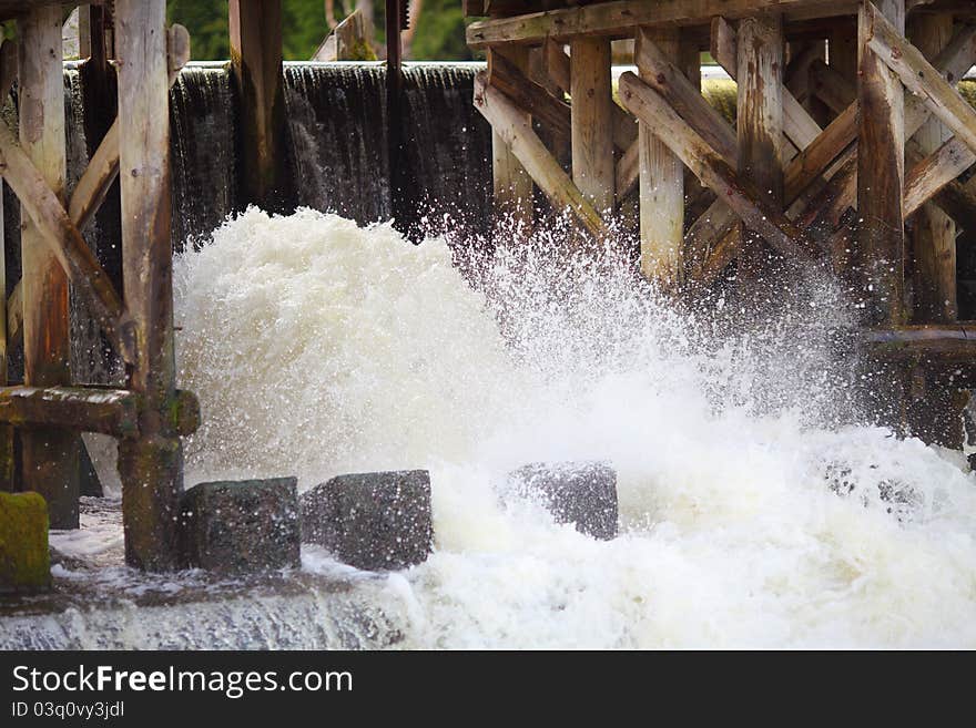 Dam for water in the lake