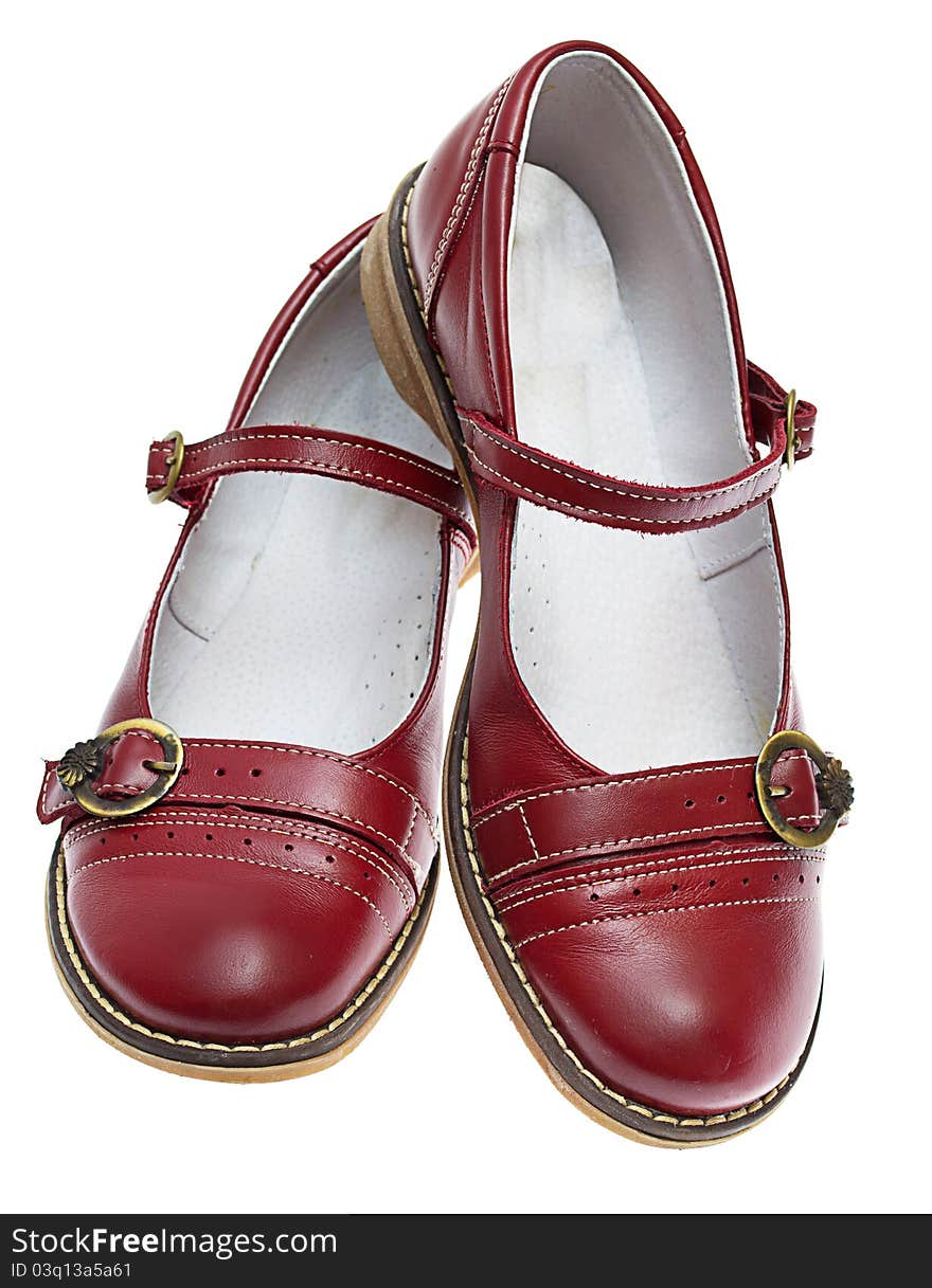 Baby shoes on a white background