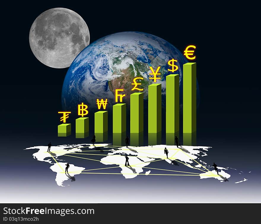 Currency on Business graph and a social network