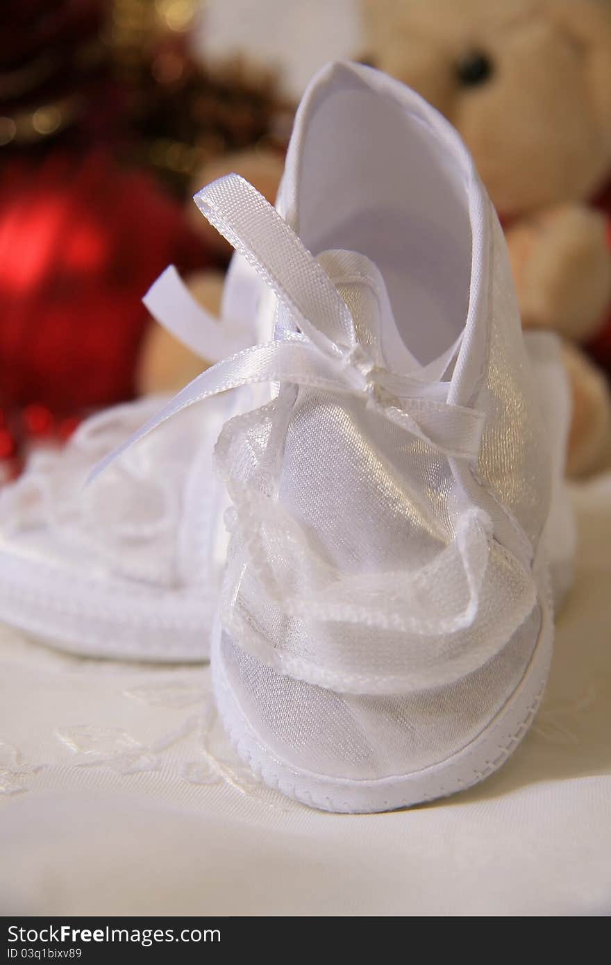 White Baby Shoes